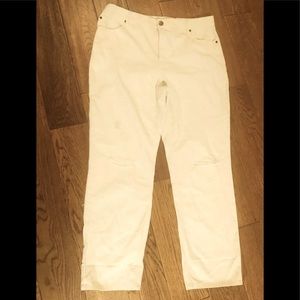 NWT Women’s Ivory/Off White Cato Boyfriend Jeans Size 12